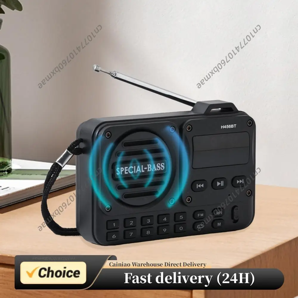 

Портативное цифровое FM-радио с функцией записи, перезаряжаемое, с LED-дисплеем, Bluetooth 5.4, радиоприемник-колонка для дома и путешествий