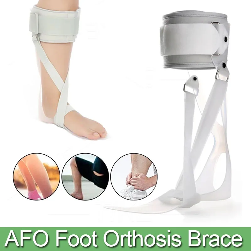 

AFO Drop Foot Brace Leaf Spring Splint, Ankle Stabilization Orthosis Support for Stroke, Achilles Tendon Contract