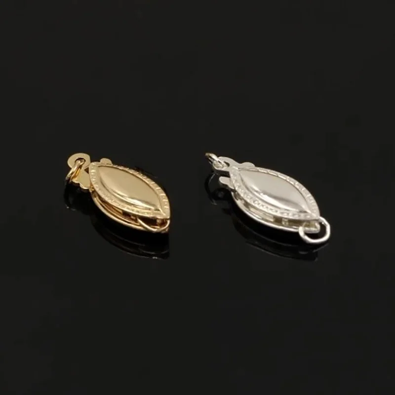 14K Gold Filled Oval Clasp Hollow Design Bracelet & Necklace Jewelry Making Supplies Clasp view 5