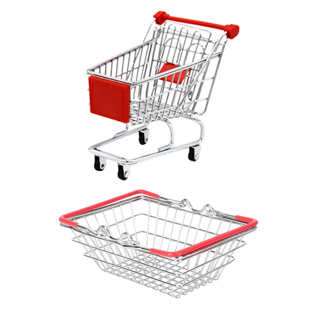 1 セットステンレス鋼ごっこ遊びショッピングバスケット子供用食料品カート浴槽シャワーキャディ収納子供の発達