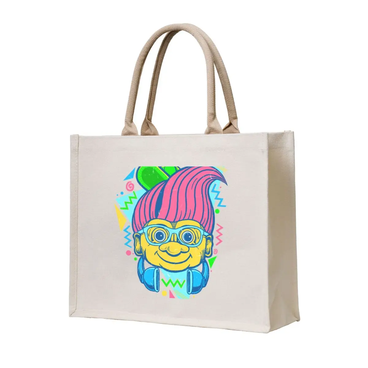 

90s Hip Troll Tote Bag Big bag women great bag canvas tote Customizable tote