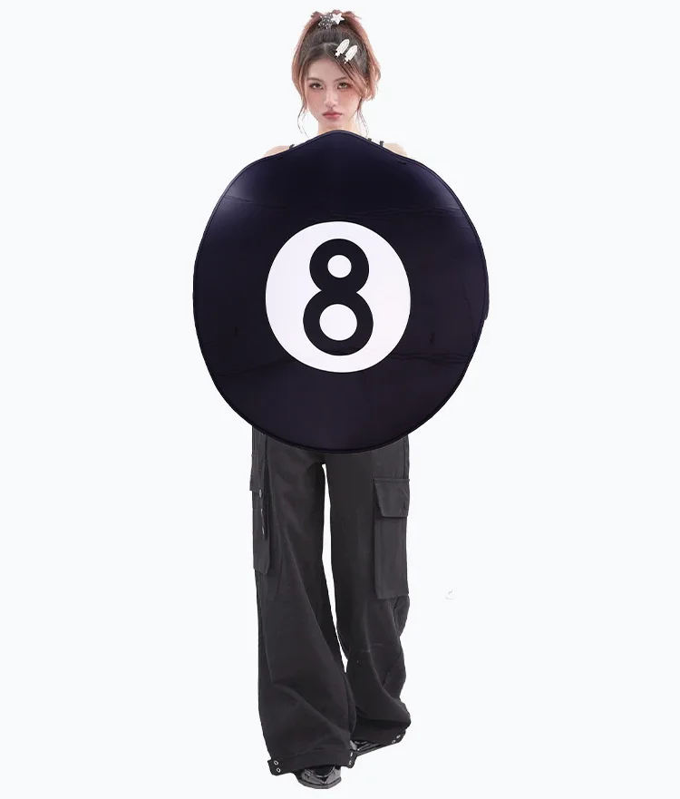 Unisex Herren Billardtisch Magic 8 Ball Kostüm für Fasching, Karneval, Halloween, Erwachsenen-Billardtisch-Kostüm für Paare – Detail 7