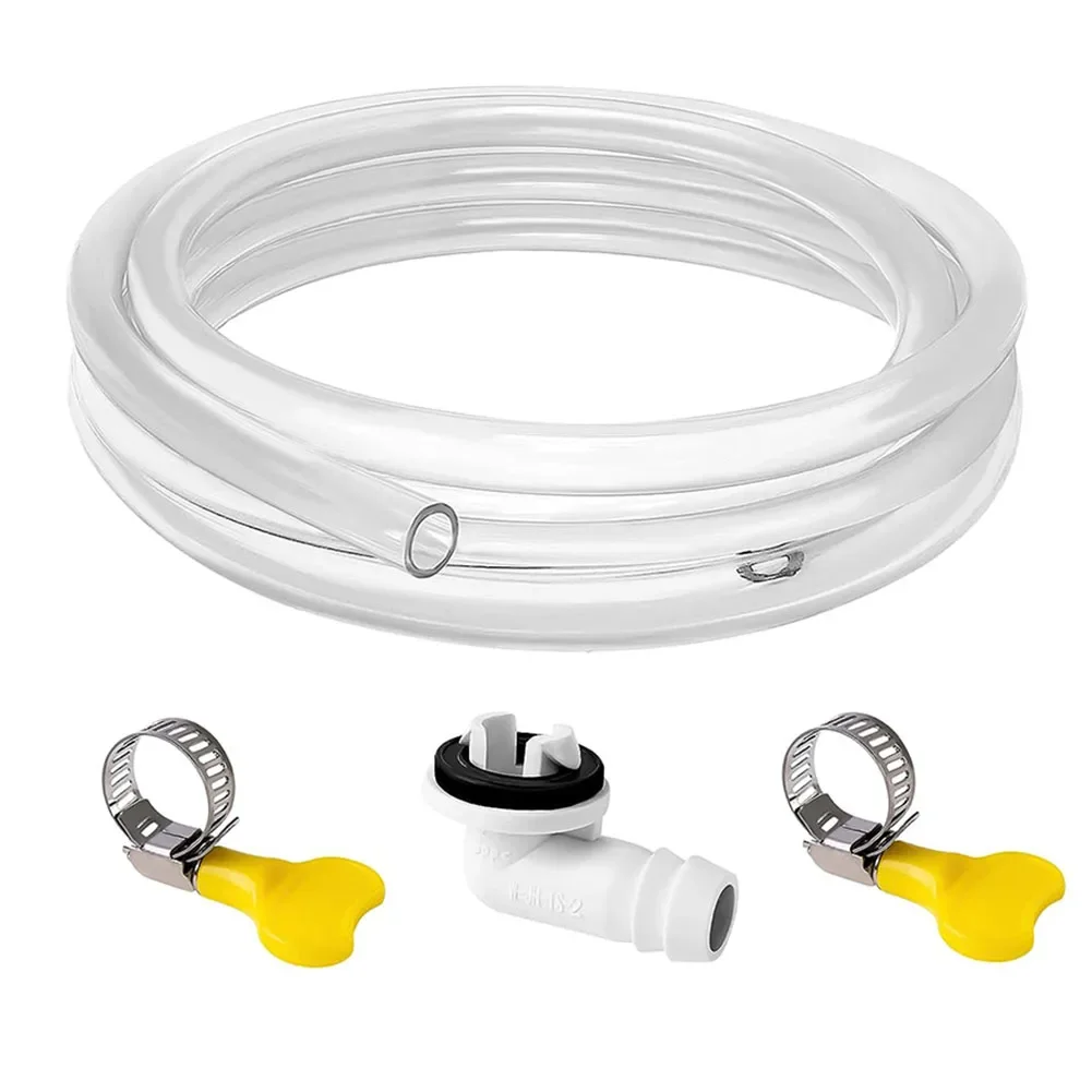 Split Casement Air Conditioner Drain Hose  36ft Length  Rubber Ring Joint  Anti Leakage Design  Suitable for Various Heights