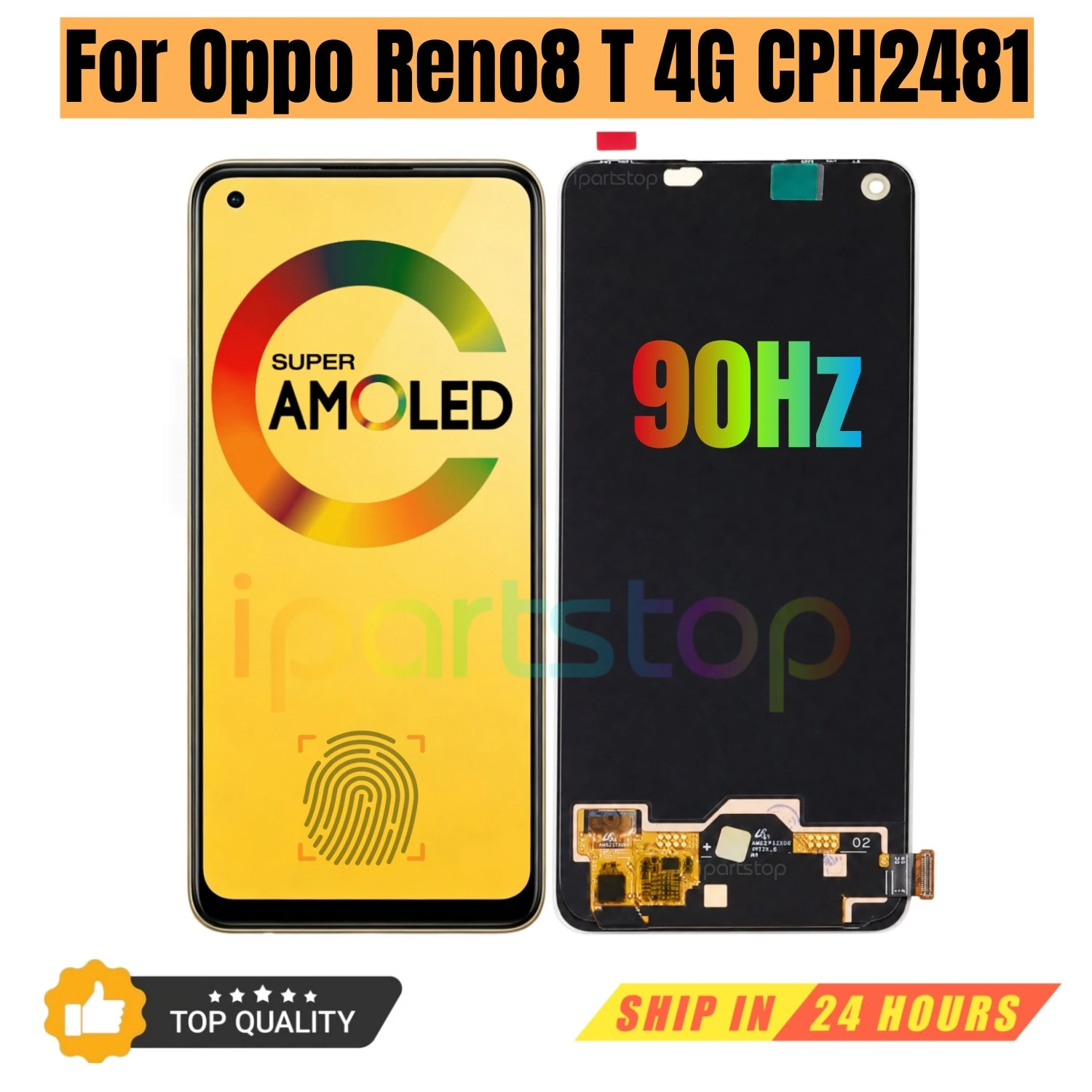 iparts-replacement-new-display-for-oppo-reno8-t-8t-4g-cph2481-90hz-amoled-touch-screen-with-frame-assembly-oem-all-functions