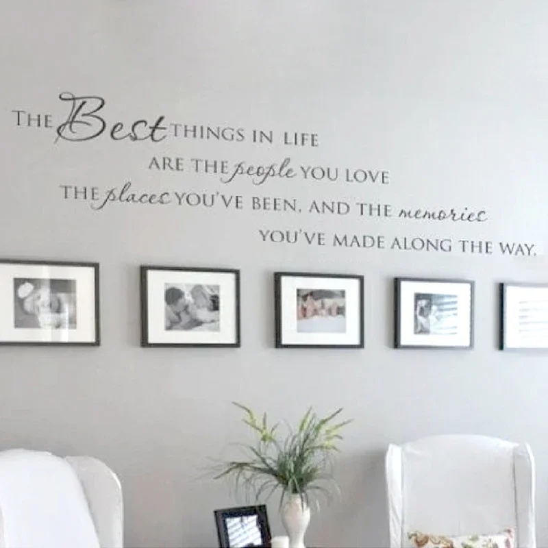 The Best Things In Life Vinyl wall decals ~ Love Memories Wall Quote Home Art Vinyl Decal Sticker ,large size new Arte de pared