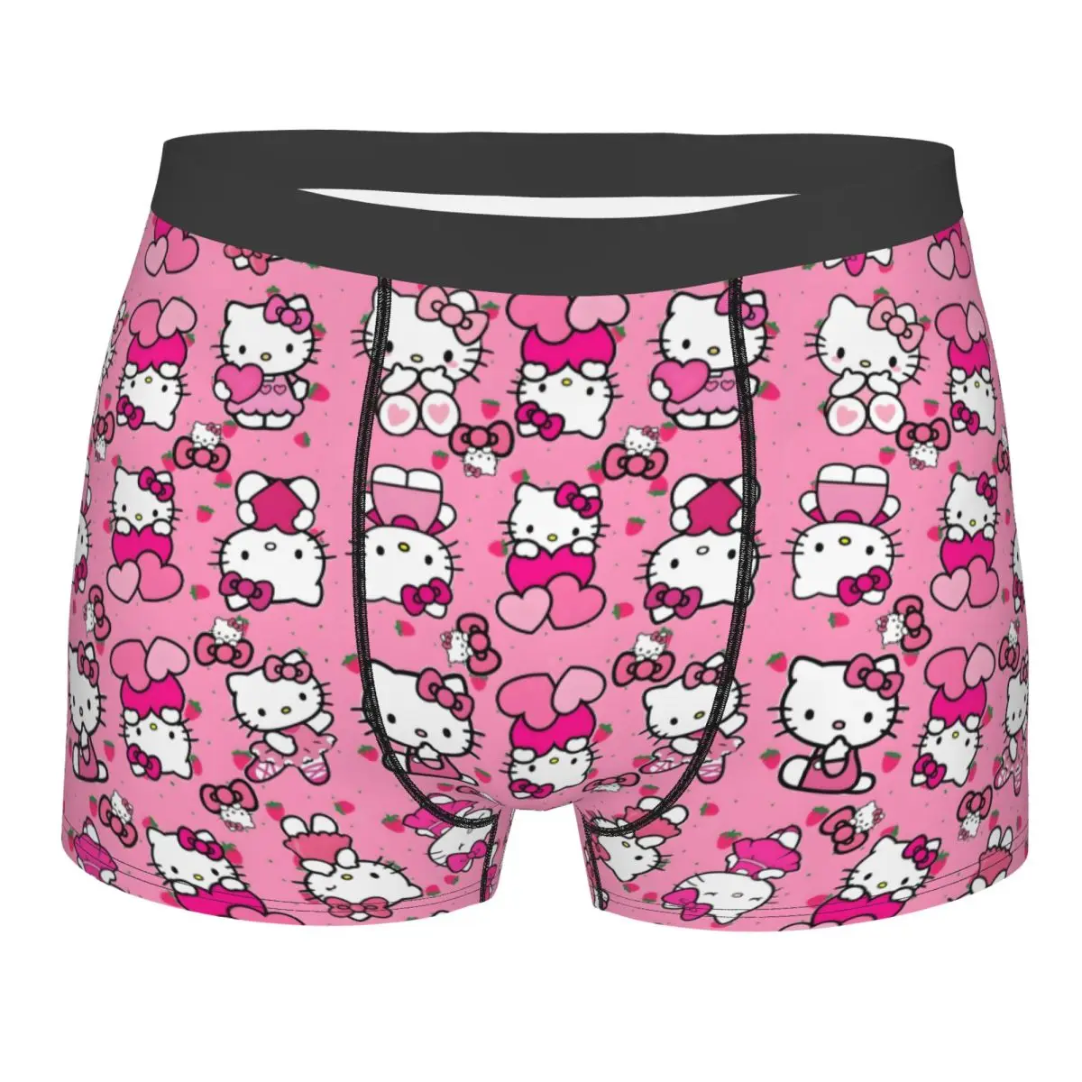 

Новинка на заказ Sanrio Cat Hello Kitty, боксеры, шорты, мужские трусы, эластичные трусы, нижнее белье