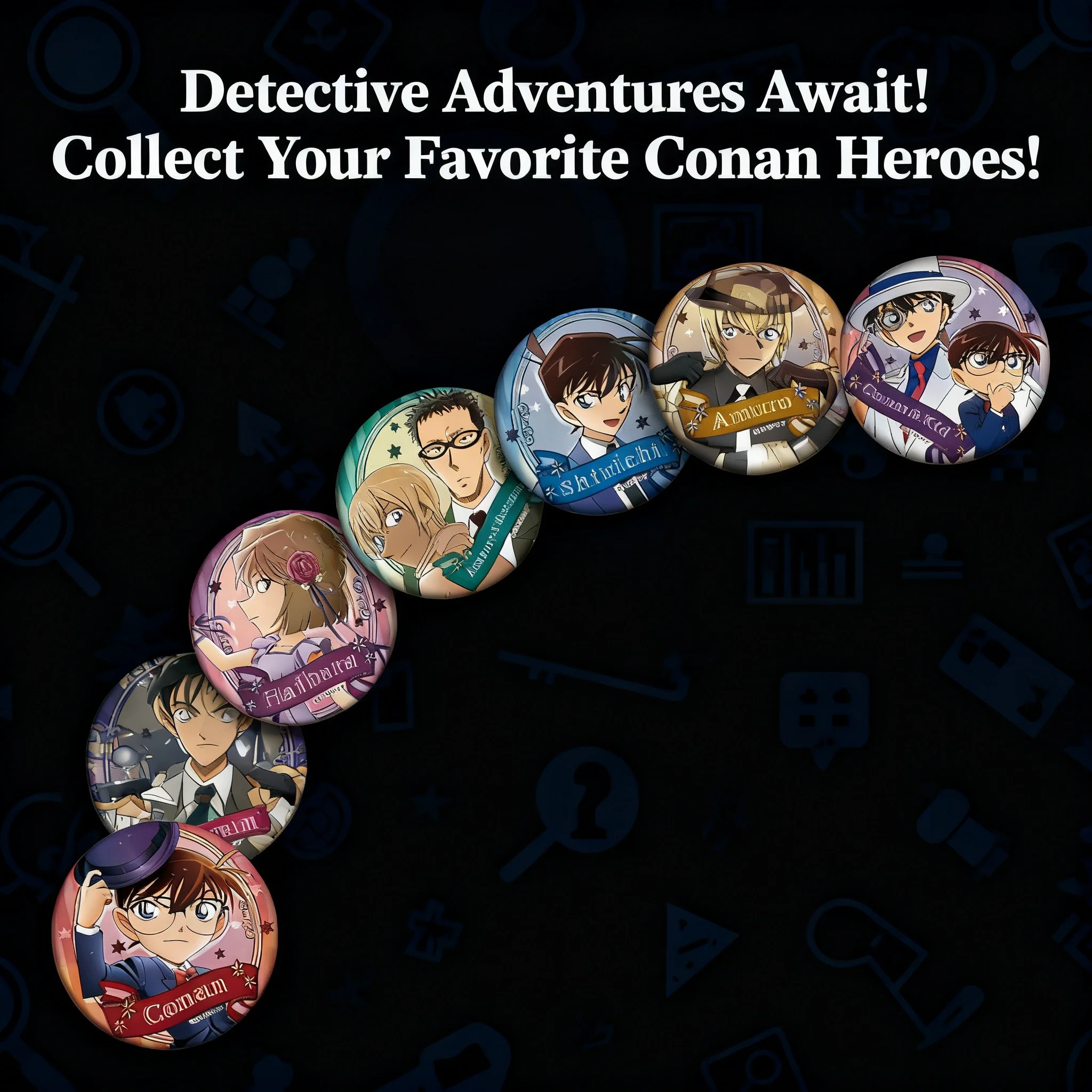 

Значок-брошь Аниме Детектив Конан L-стиль, аниме-мерч, брелок, постер, Амуро Тоору, коллекция для фанатов аниме, косплей