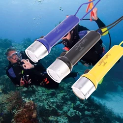 Equipo de antorcha para buceo, lámpara de luz LED para el hogar, Linterna profesional impermeable para buceo bajo el agua