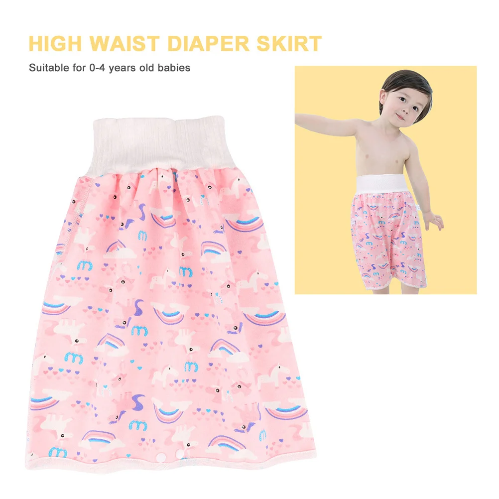 

1 pc Waterproof Baby Pants Leakproof Training Pants High Waist Cloth Diaper Skirts Pure Cotton Easy Clean Machine Washable