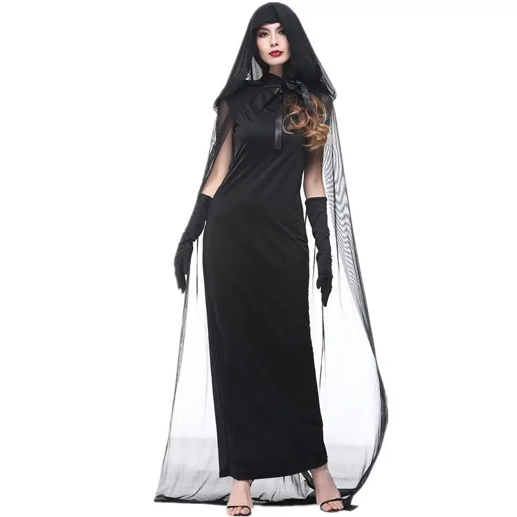 زي الملكة المظلمة للهالوين، زي الساحرة للمسرح، زي نسائي تقليدي، زي مسرحي تقليدي، إنتاج صيني، خريف 2024
