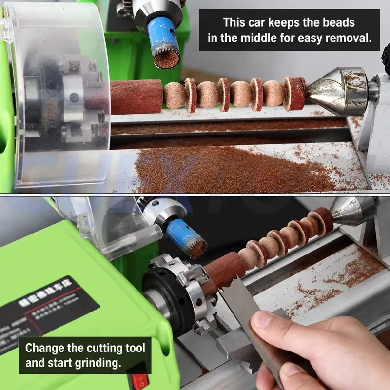 【Professtional】Small DIY Woodworking Lathe Bench Drill Buddha Bead Drilling Machine Multi-function Metal Precise Hand String Pro