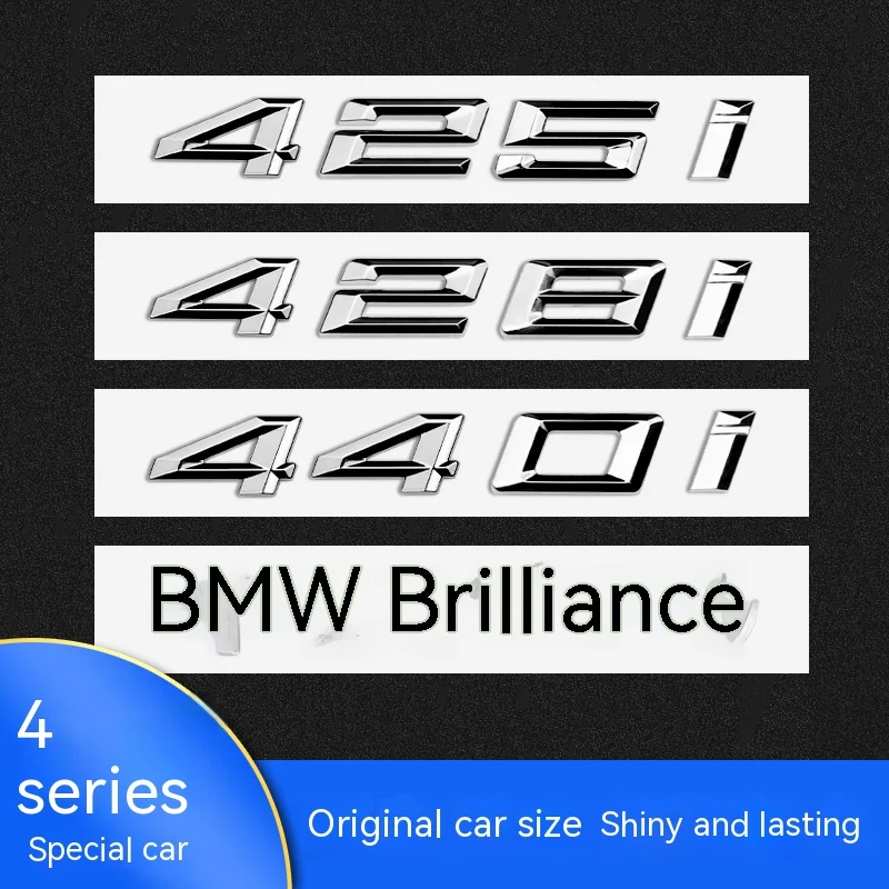 

ABS Black Car Trunk Badge Sticker Logo Letter Emblem For BMW F32 F33 G22 G26 416i 418i 420i 425i 428i 430i 435i 440i Accessories