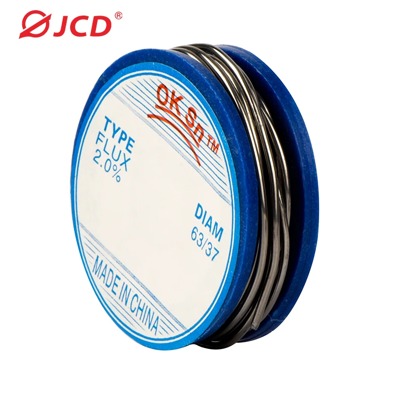 JCD 0.8mm Tin Lead Rosin Core Solder Soldering Wire 3.5x1.1cm Flux Content Solder Soldering Wire Roll