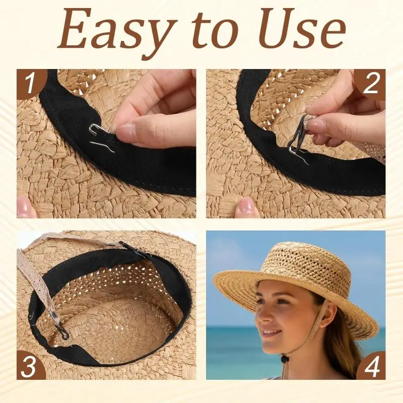 Removable Windproof Anti-lost Hat Chin Cord Adjustable Hat Strap Versatile Hat Chain Rope For Outdoor Sun Hat Protection