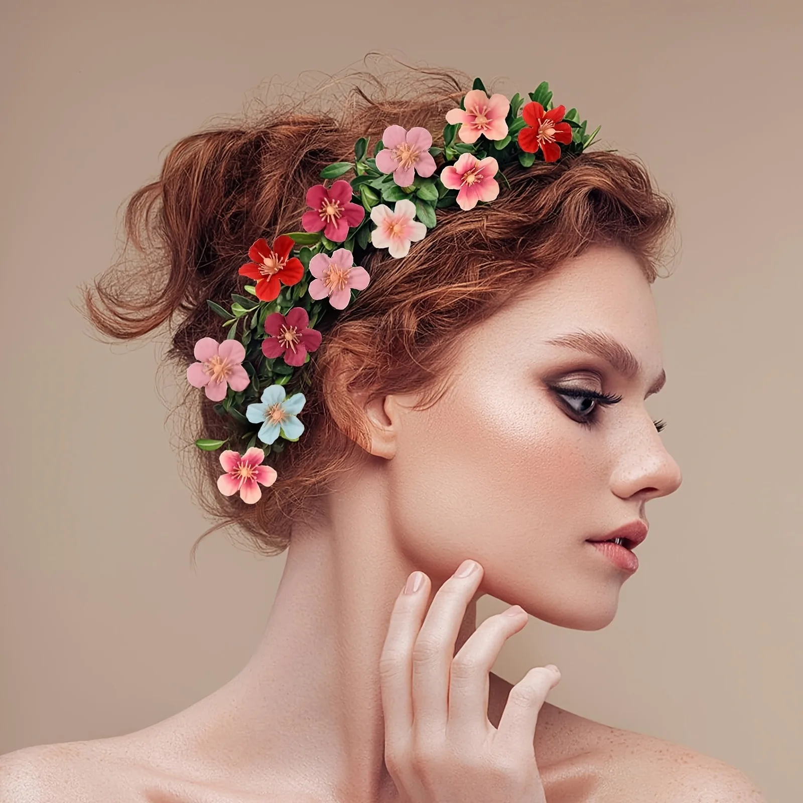 30/50/100 Stück künstliche Blumen Kopf 2,5 cm gefälschte Blumen für Heimdekoration Hochzeitsdekoration DIY handgemachte Girlande Geschenke Zubehör – Detail 3