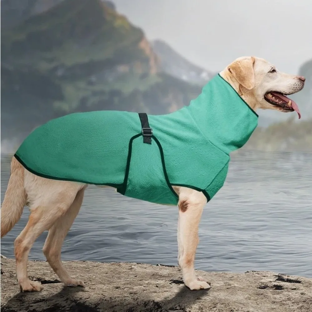 

Warm Warm Fleece Pet Dog Clothes Adjustable Thicken Winter Dog Coat Solid Color Pet Vest Jacket Small Medium Large Dogs