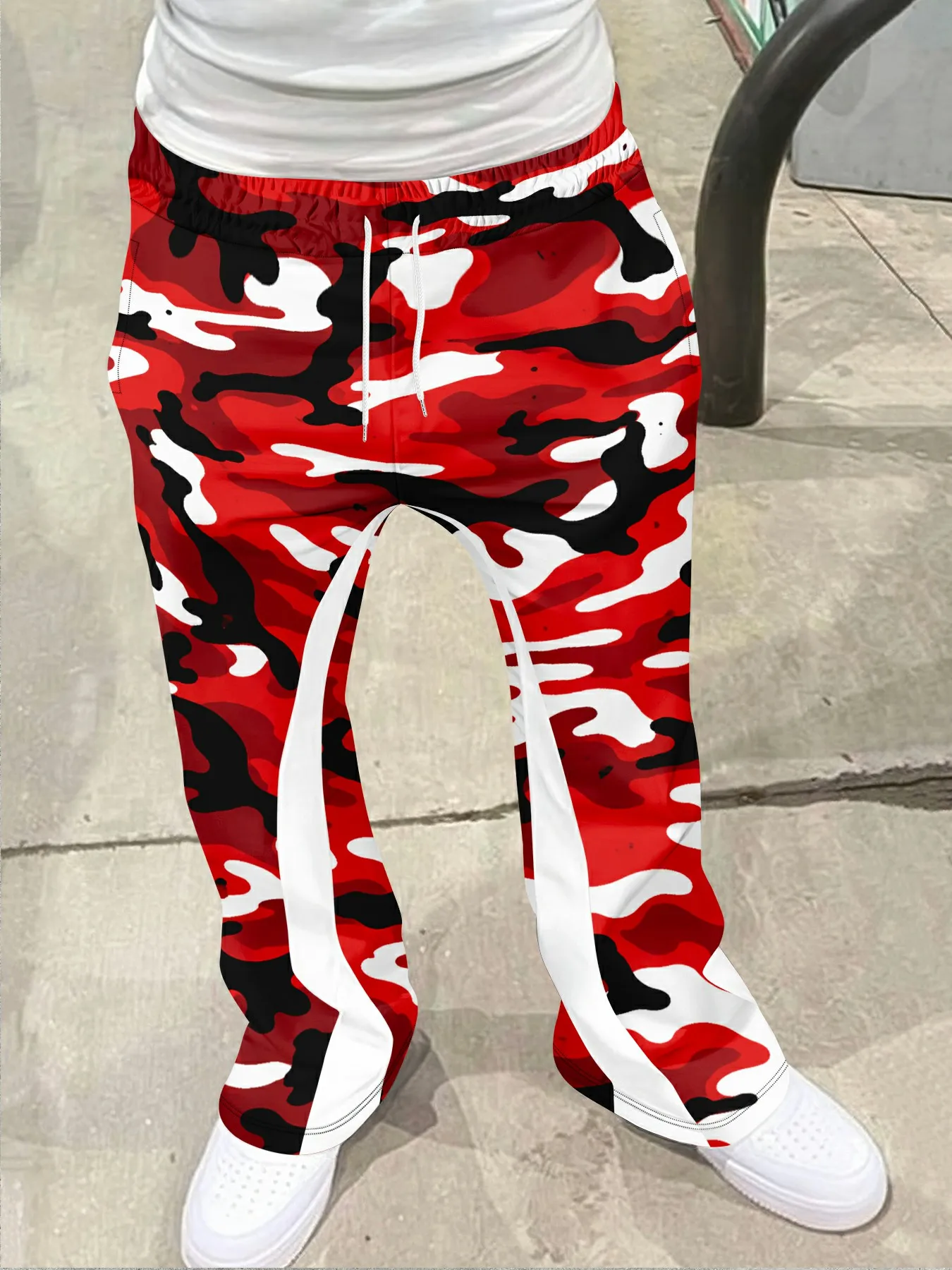 

Men's Trendy Brand American Street Style Incredibly Versatile and Fashionable All - Match Printed Casual Micro Flared Pants