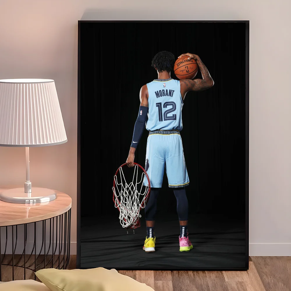 ملصق فني ذاتي اللصق Ja Morant ، ملصق ورقي مقاوم للماء ، ديكور حائط ، قهوة ، منزل ، بار ، غرفة ، 1 * *