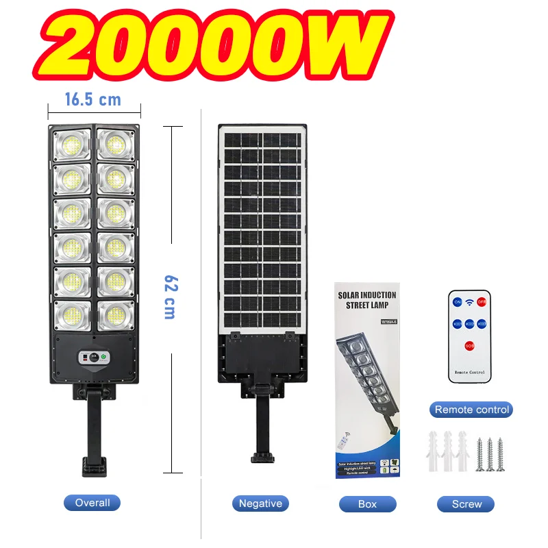 48000000LM Ultra Helder Solar LED Licht 10000W Buiten Krachtige Bewegingsmelder Solar Lamp Waterdicht Externe Tuin Straatlamp