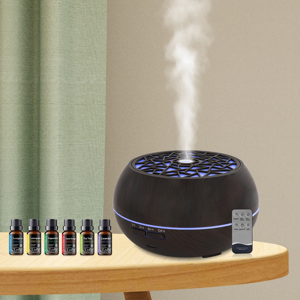

550ml Essential Oil Aroma Oil Diffuser 6 Premium Oils Soundwave Technology Remote Auto Shut Off for Home Office