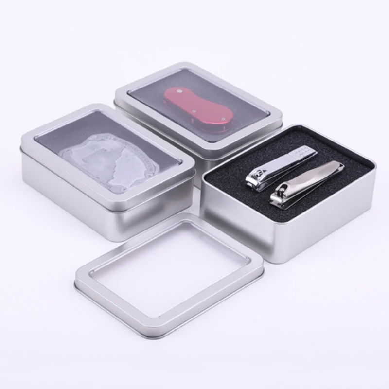 Metal Gaming Card Box Playing Card Container Storage Case Packing Box Playing Cards Box Empty Candy Storage Case