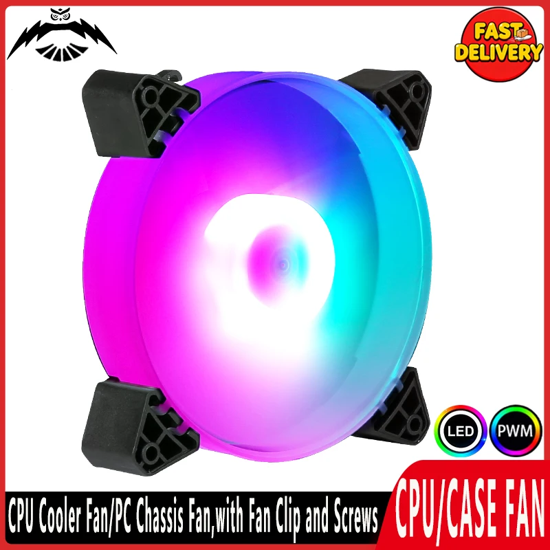

Cpu Cooler fan 90mm/120mm Cooling Processor Air-cooler 3pin4pinPWM Computer Case Fan Equipped with fan Clamp and Mounting Screws