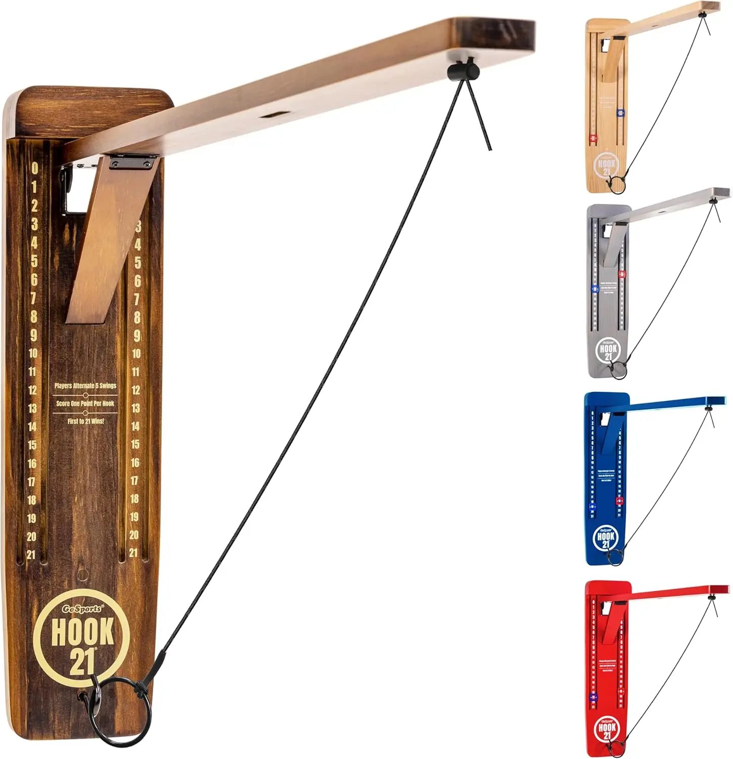 Foldable Wall Mount Ring Swing Game for Indoor Outdoor Fun - Score to 21