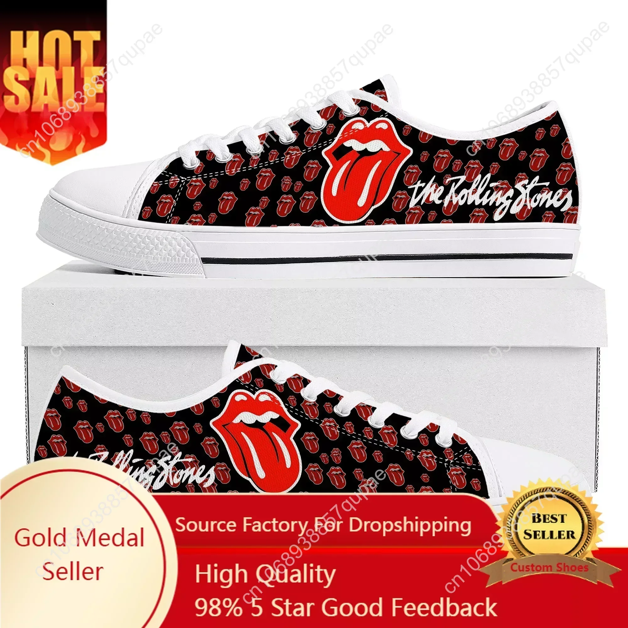 

The Rock Rolling Band Stones Low Top High Quality Sneakers Mens Womens Teenager Canvas Sneaker Casual Couple Shoes Custom Shoe