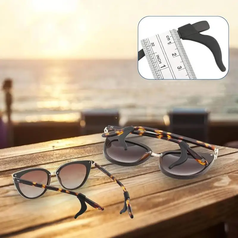 10 Pairs Portable Silicone Glasses Ear Hooks Anti-Slip Soft Eyeglasses Leg Brackets for Outdoor Fishing Jogging Sunglasses Read