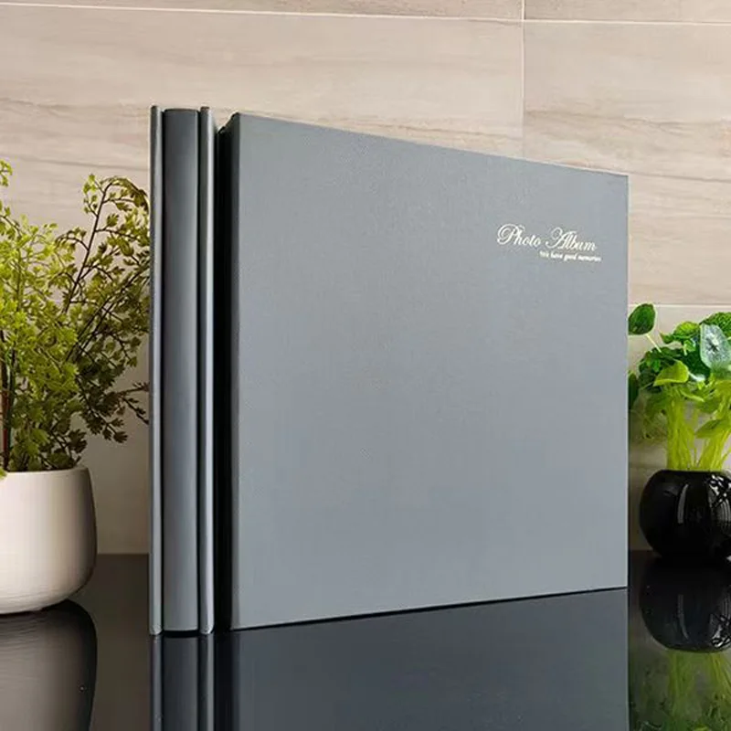 Retro Style Solid Color Family Photo Album High Quality Suede Beautiful Memory Record Photo Album Creative DIY Gift Photo Album