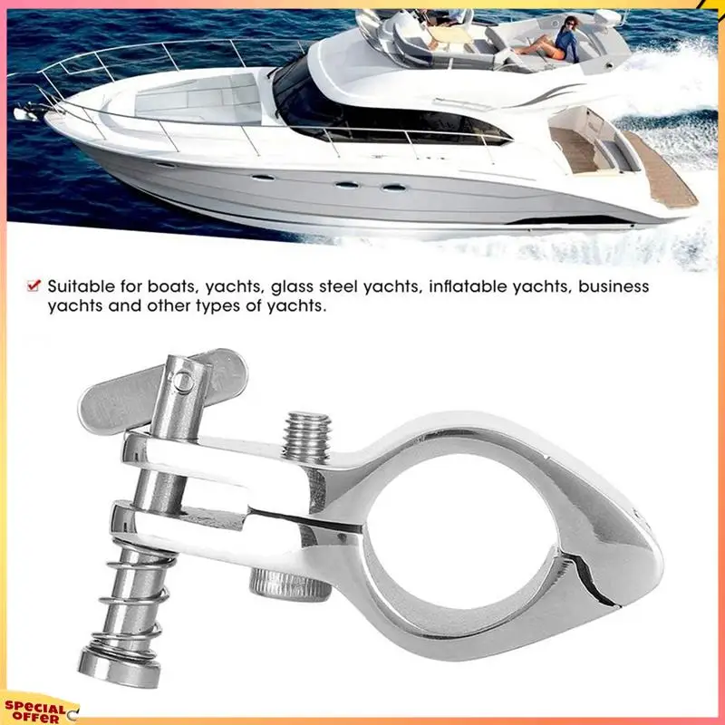 ABFI 2 peças braçadeira de tubo de aço inoxidável mandíbula superior deslizante dobradiça de ferragem mandíbula superior deslizante acessórios marinhos