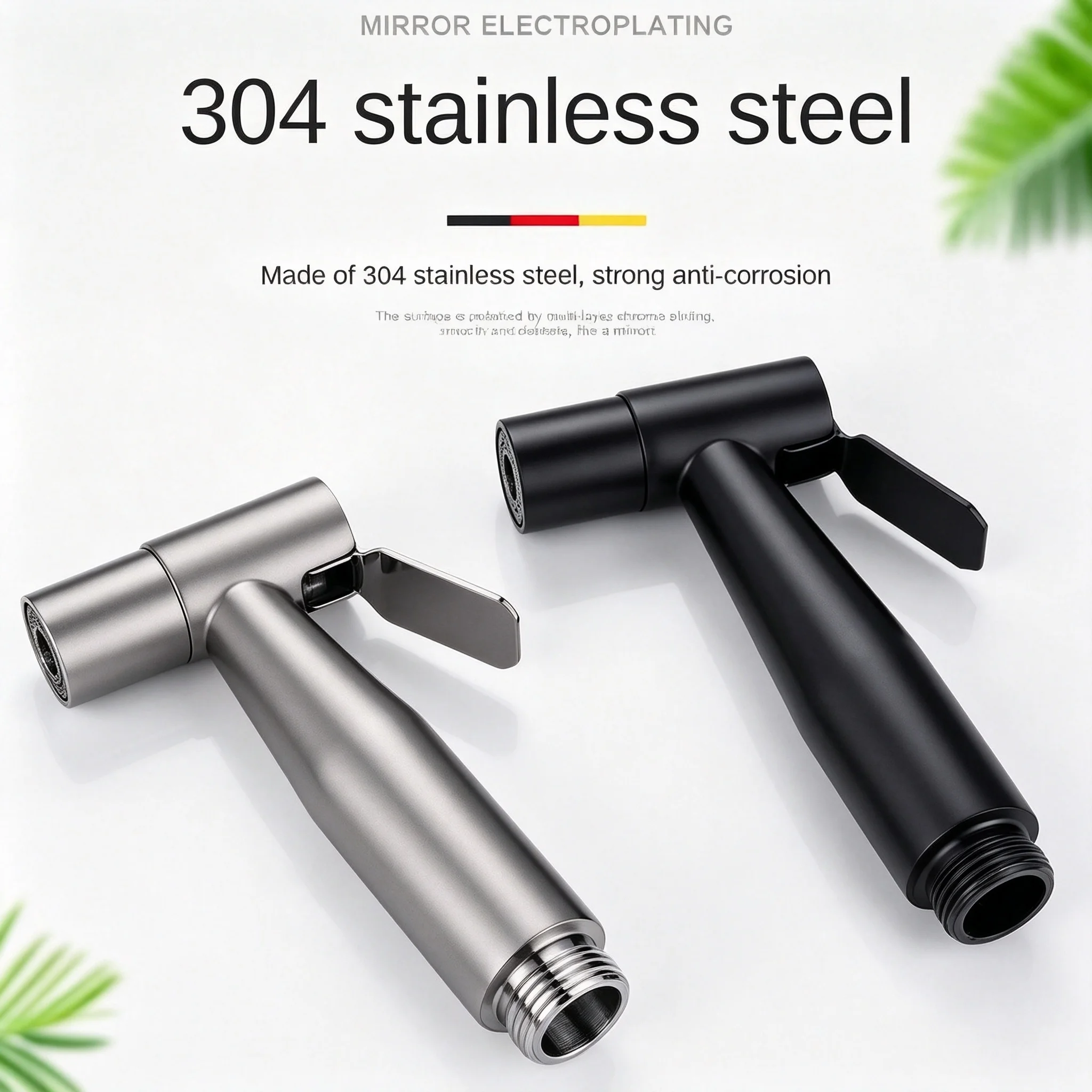 Bathroom Stainless Steel Faucet Spray Handheld Toilet Bidet Faucet Stainless Steel Hand Bidet Sprayers Brushed Water Sprayer