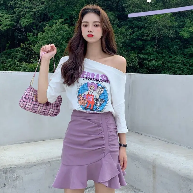 Women\'s French-Style Blue Striped Drawstring Lace-up Shirt2024Summer New Fashion Design Sweet Cool Korean Style Version Top