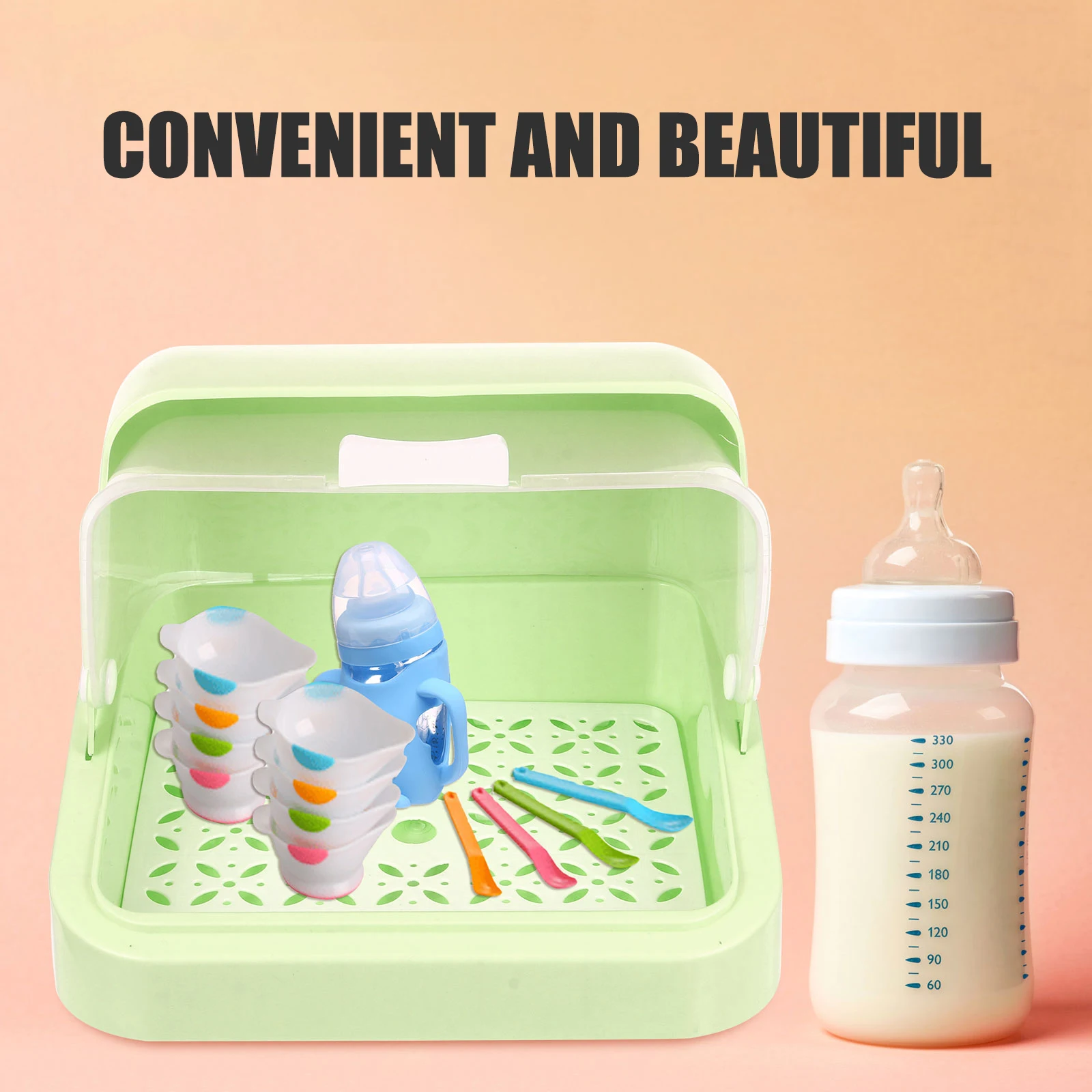 

Baby Bottle Storage Box Large Capacity PP Material Dust Proof Feeding Bottle ganizer Baby Supplies Storage Container