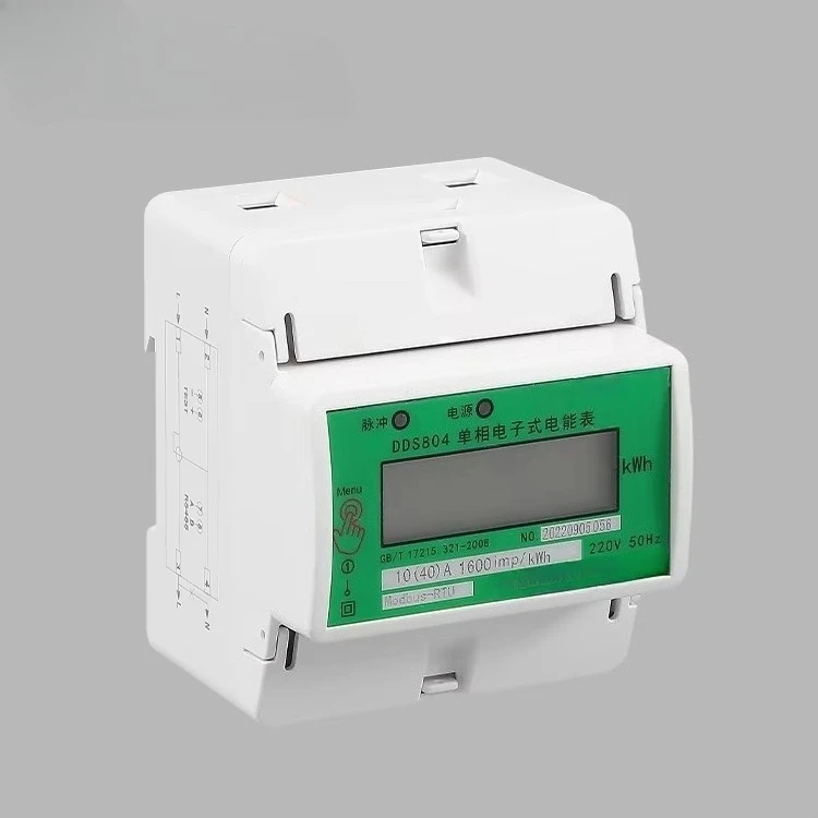 DDS804 Single Phase Digital Energy Meter for Din Rail Energy Meter 4p