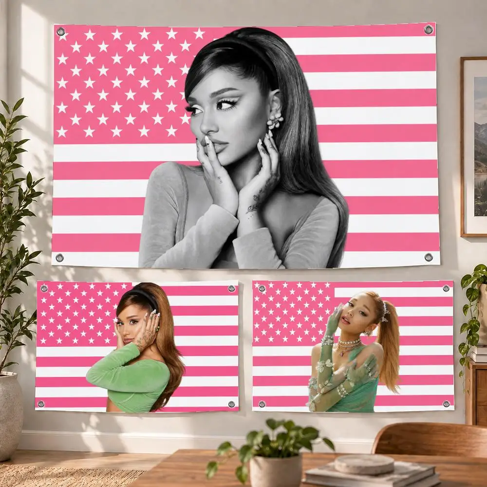 Music Pop Artist Ariana Grande Flags Decorative Flag Banner Indoor Bedroom Dorm Gaming Room Wall Party Club Decor Fan Gift