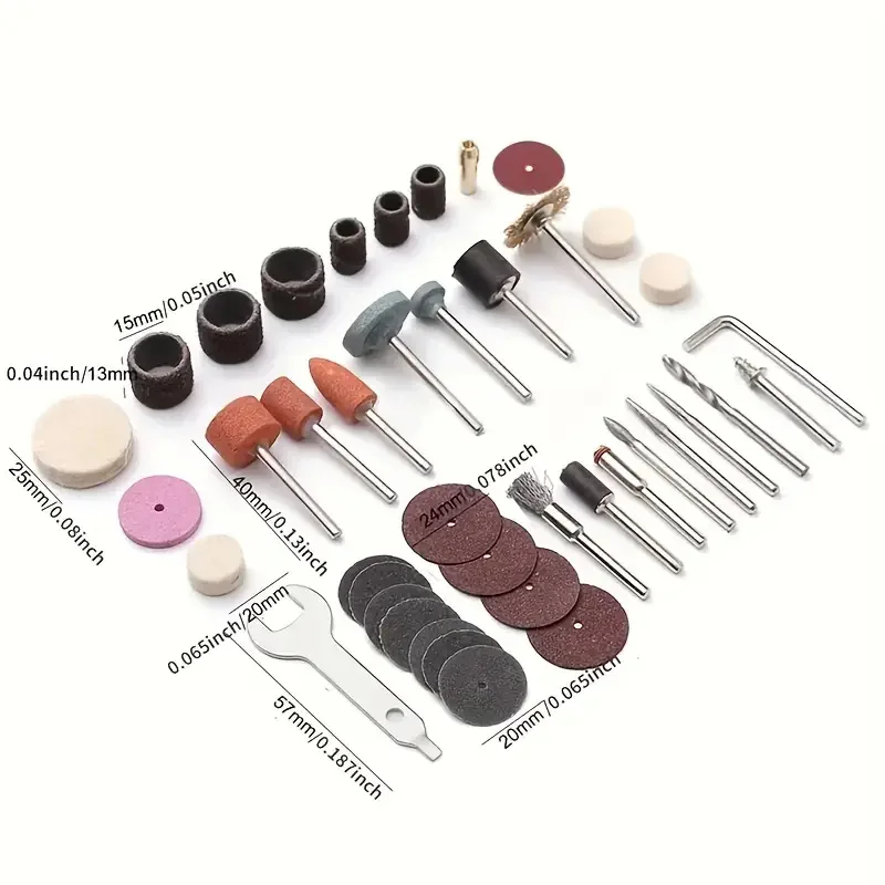 40PCS Electric Grinding Rotary Tool Accessories Drill Set Electric Polishing Sand Disc Polishing Accessories - Complete Cut