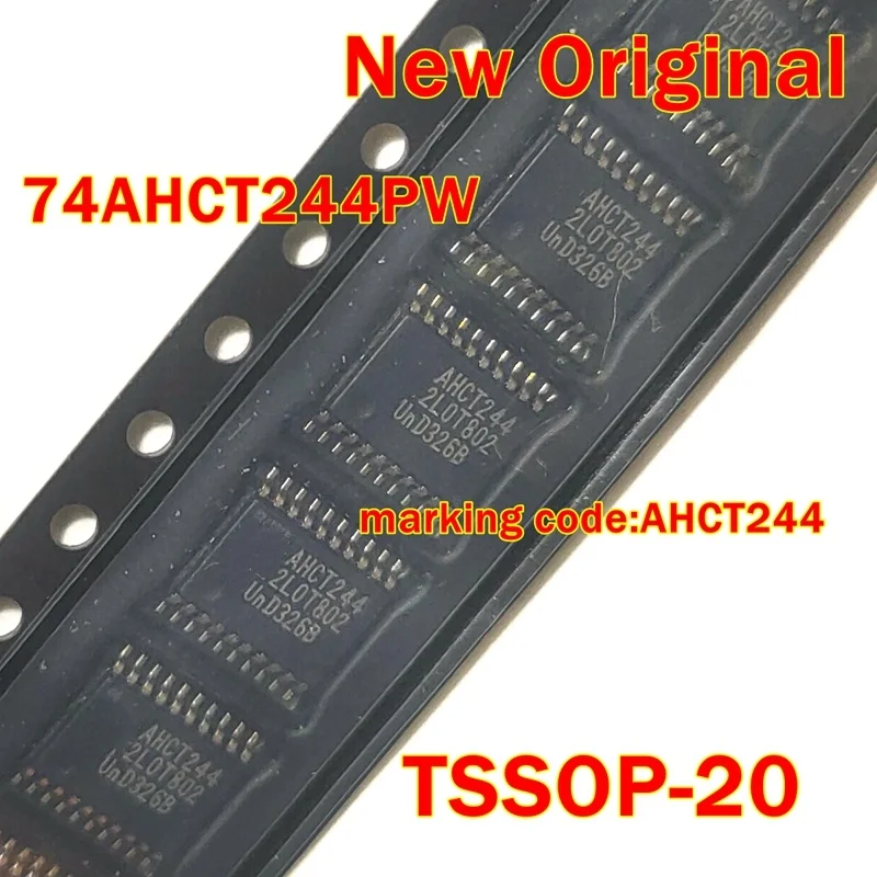 1pcs to 100pcs  74AHCT244PW  TSSOP-20 New Original  marking code:AHCT244 Octal buffer/line driver; 3-state