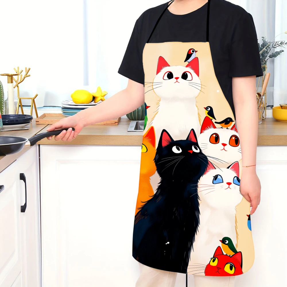 Avental com estampa de gatos e - Kitchen Baking Ideas avaliação e preço