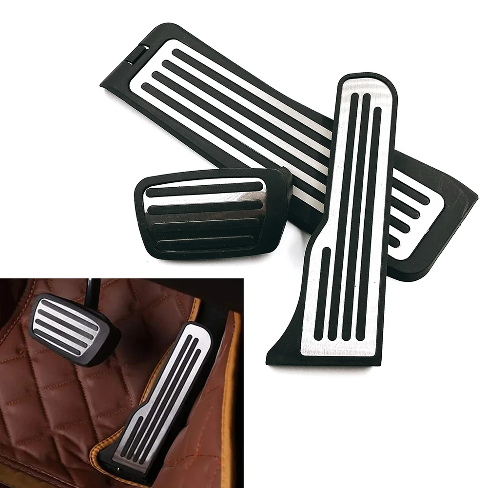 Stainless Steel Foot Rest Brake Gas Pedals Cover 3Pcs/Set For Chevrolet Camaro 2016 2017 2018 Left Hand Only