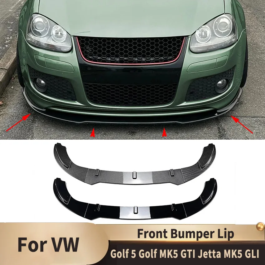 

For VW Golf 5 Accessories Golf MK5 GTI Jetta Mk5 Acessorios Front Bumper Lip Spoiler Diffuser Body Kit Splitter Guard Protector