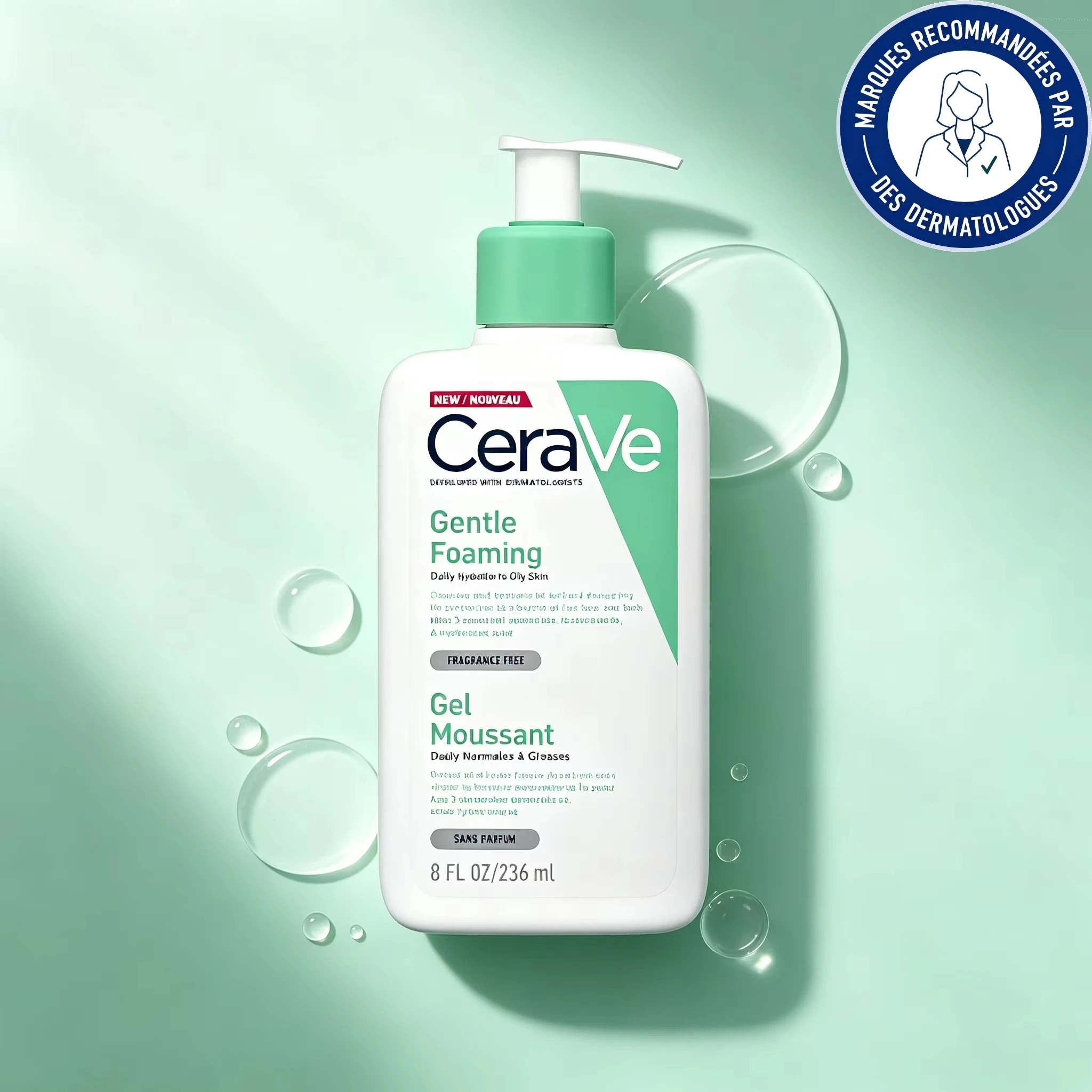 CeraVe Hydrating Foaming Facial Cleanser, Fragrance Free Gel Moussant, Gentle Daily Cleanse for Normal to Oily Skin