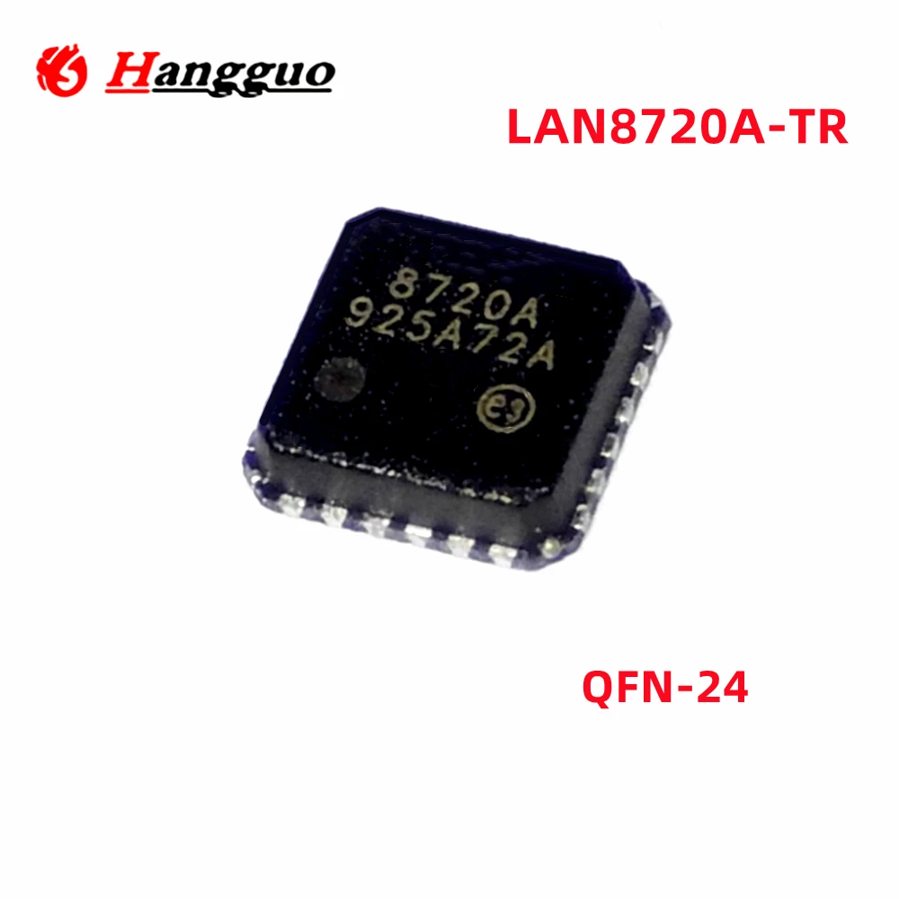 10 unids/lote Original LAN8720A-TR LAN8720A-CP-TR LAN8720A QFN-24 LAN8720A-CP LAN8720 8720A IC Chip