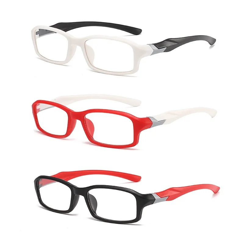 Fashion Small Frame Sport Reading Glasses Anti Blue Light Glasses Prescription Correction Eyewear Red For Men Women +1.0 +1.5 +2