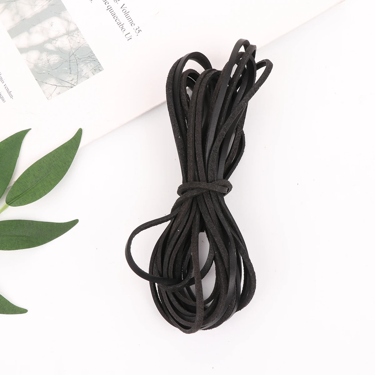 

5M Cowhide Rope Genuine Flat Cords for Bracelet Necklace DIY Jewelry Making Supplies Craft Projects Macrame