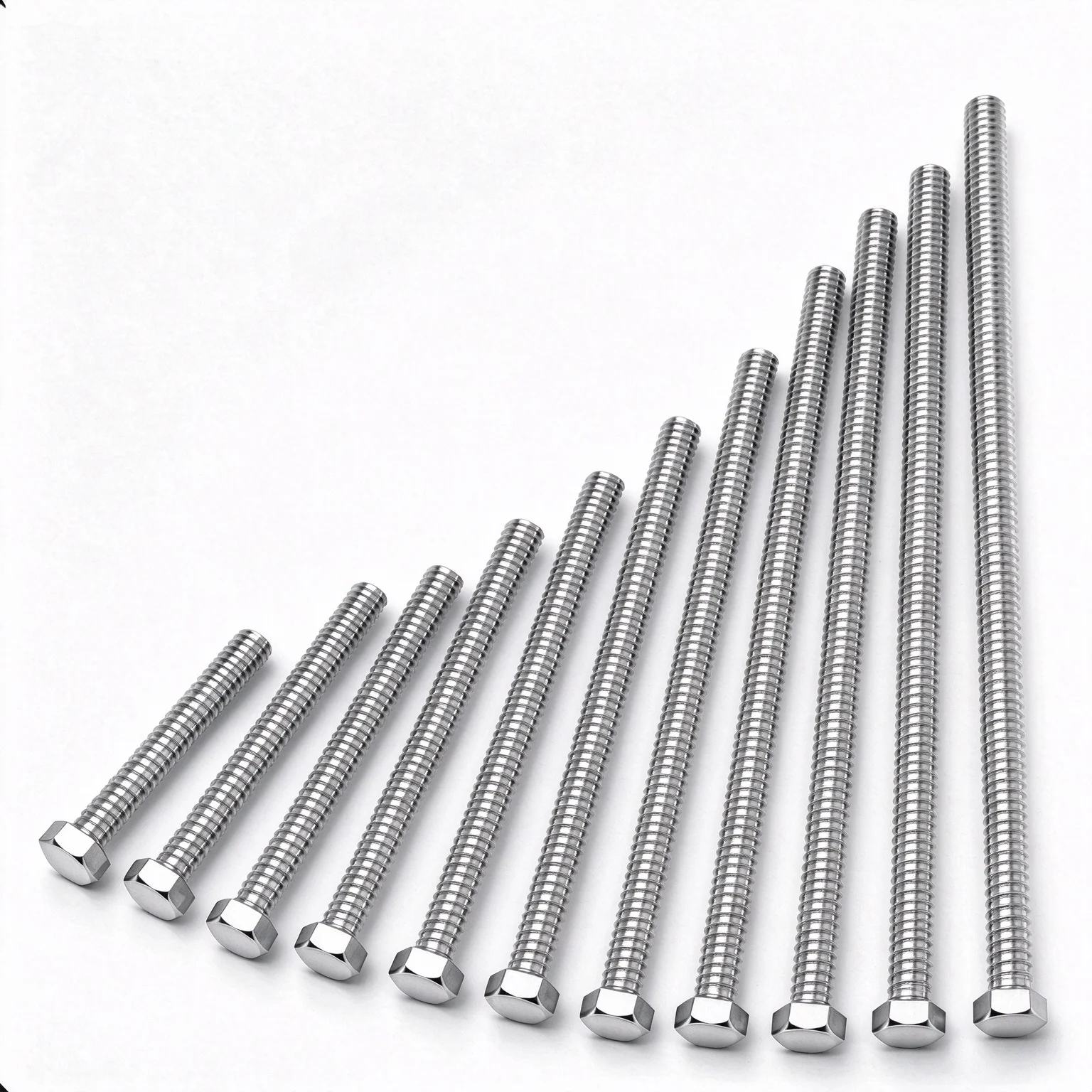 M30 M33 M36 304 Stainless Steel Extra Long External Hexagon Head Screw DIN933 Metric Full Thread Hex Bolt A2-70 Fastener