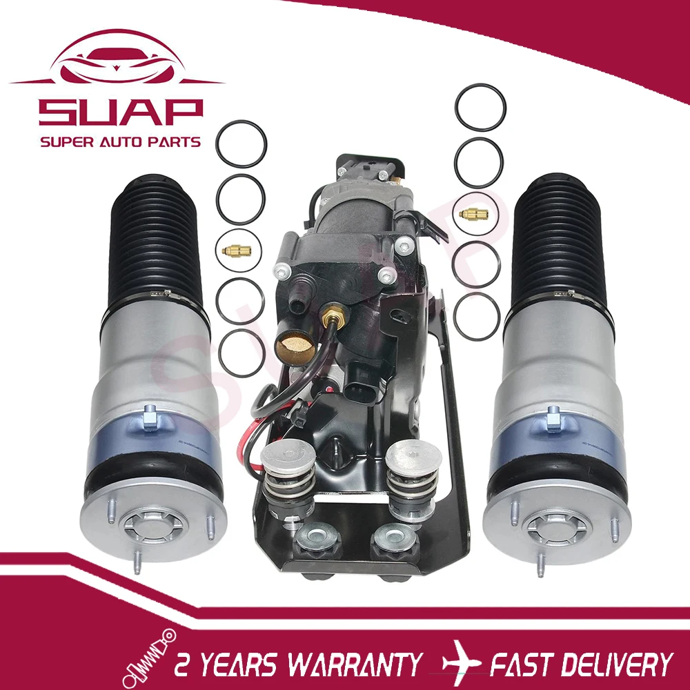 2 sztuk/para sprężyna powietrzna + pompa kompresora zawieszenia pneumatycznego dla BMW serii 7 F01 F02 F03 F04 37206789450 37106791675, 37126858811