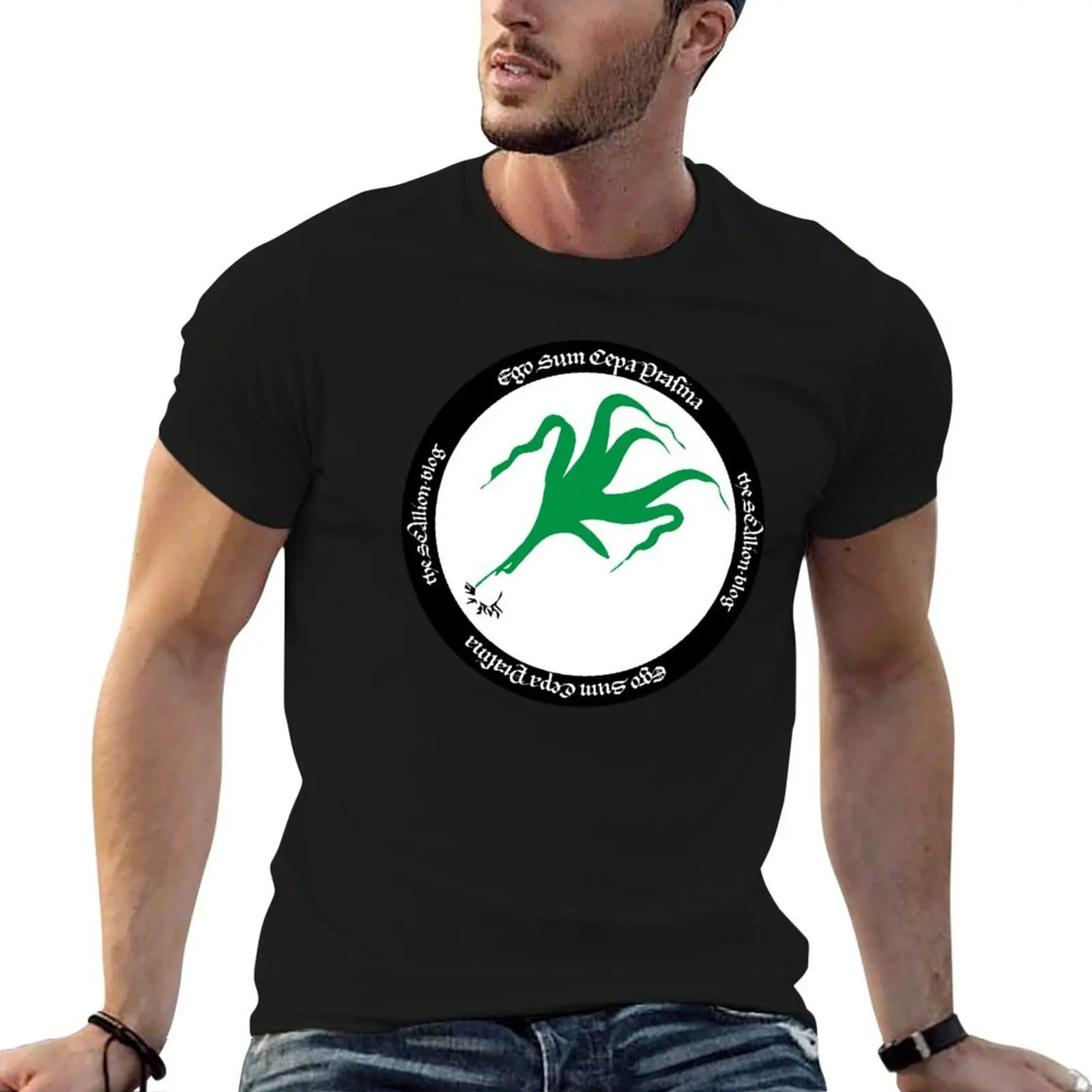 

Ego Sum Cepa Prasina - round T-Shirt t shirt for man t shirts for man slim fit T-Shirt