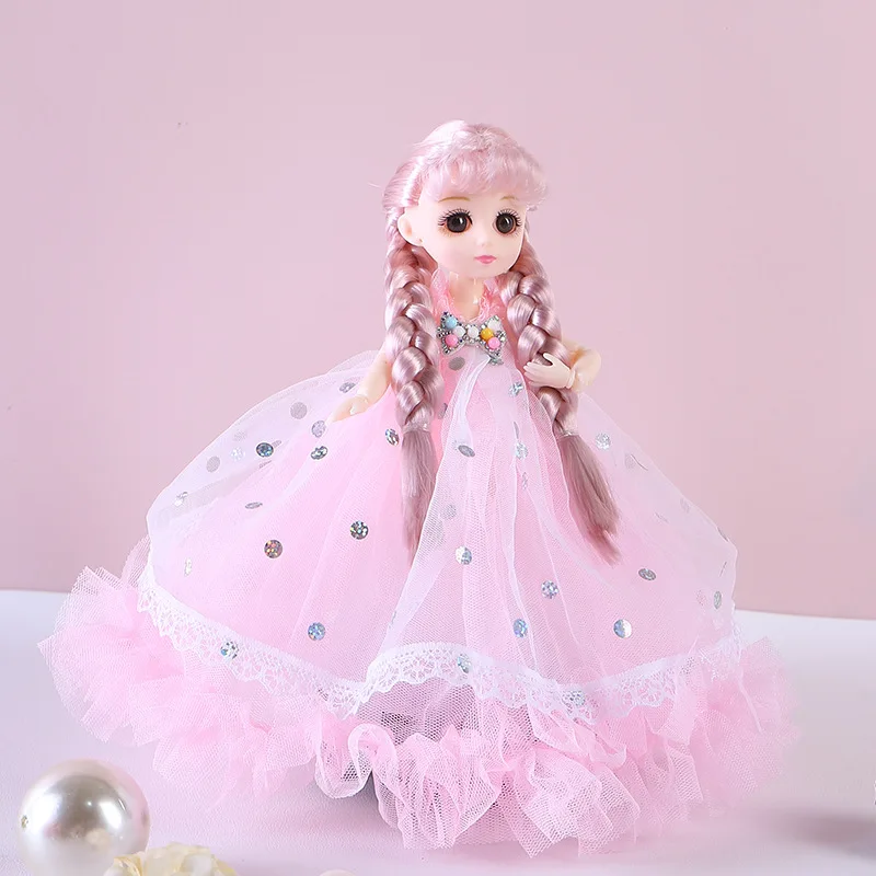 Muñeca de simulación de princesa para niña bonita, luces musicales para cantar y bailar, BJD, juguetes de vestir para el hogar, 26cm