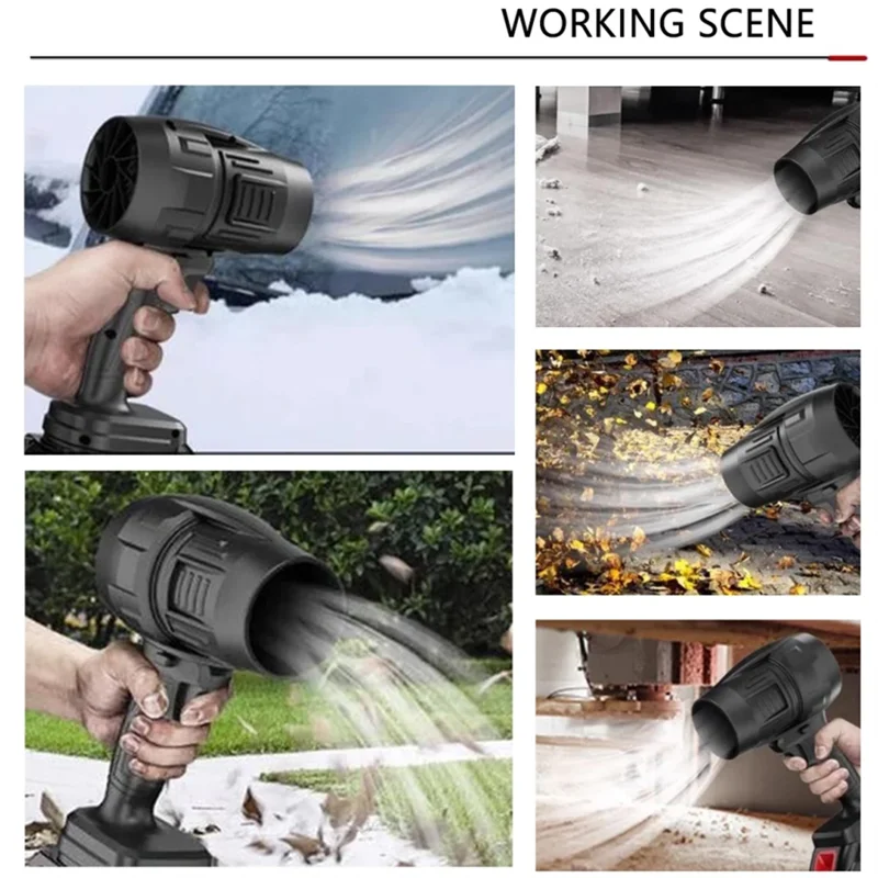

A84X-Turbo Fan Violent Air-Gun 430G Мощный турбовентилятор для листьев Ручной струйный вентилятор (без батареи)
